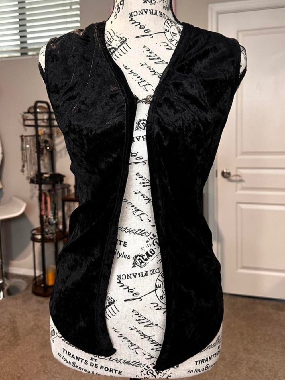Vintage Rampage Black velvet vest